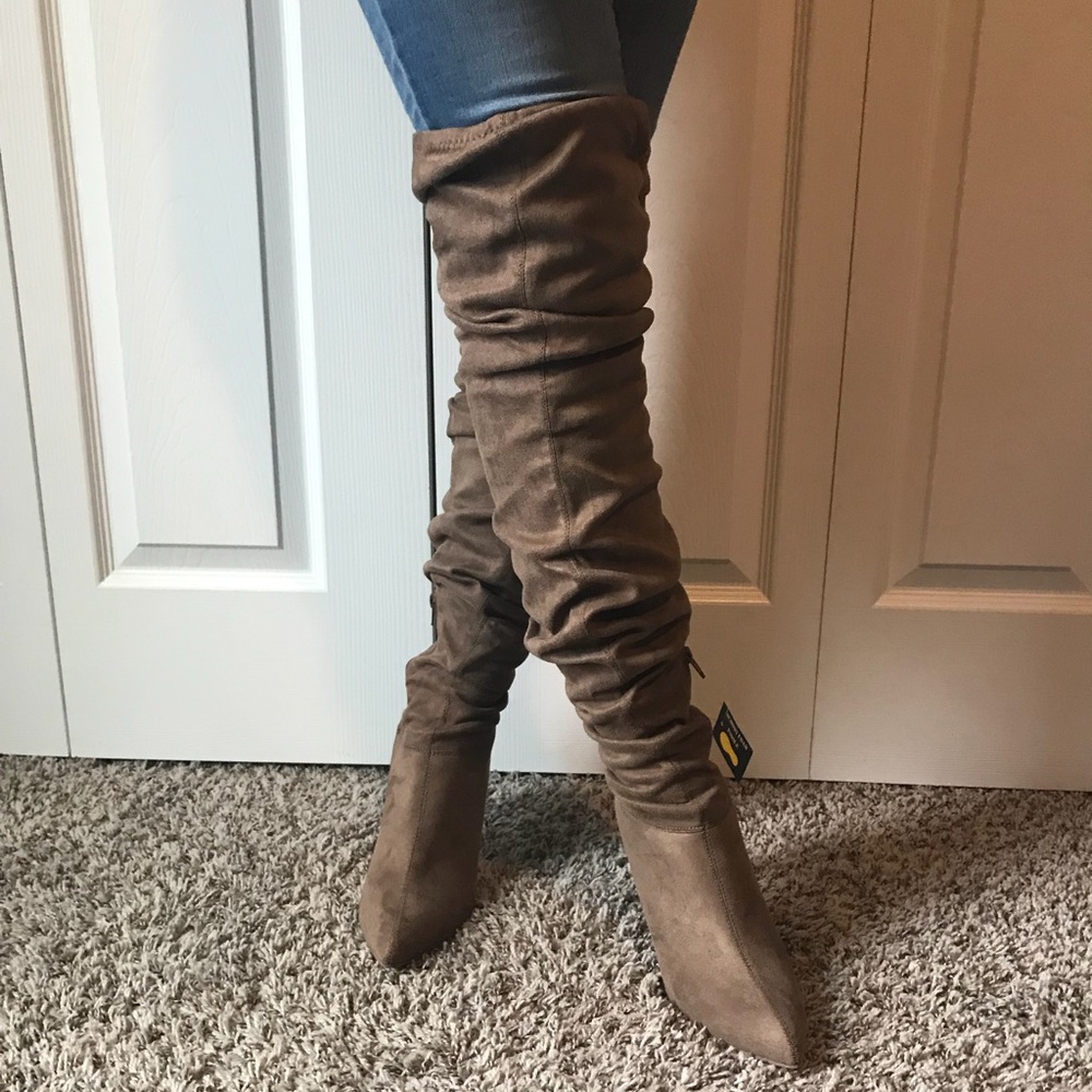 NEW!!  Slouchy Tall Over The Knee Boots/ No Trades